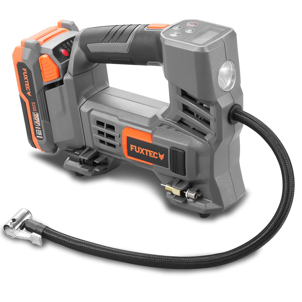 Kompresor akumulatorowy FUXTEC 20V FX-E1CI20 SET z 1 x akumulator 2Ah, 1 x ladowarka 1A