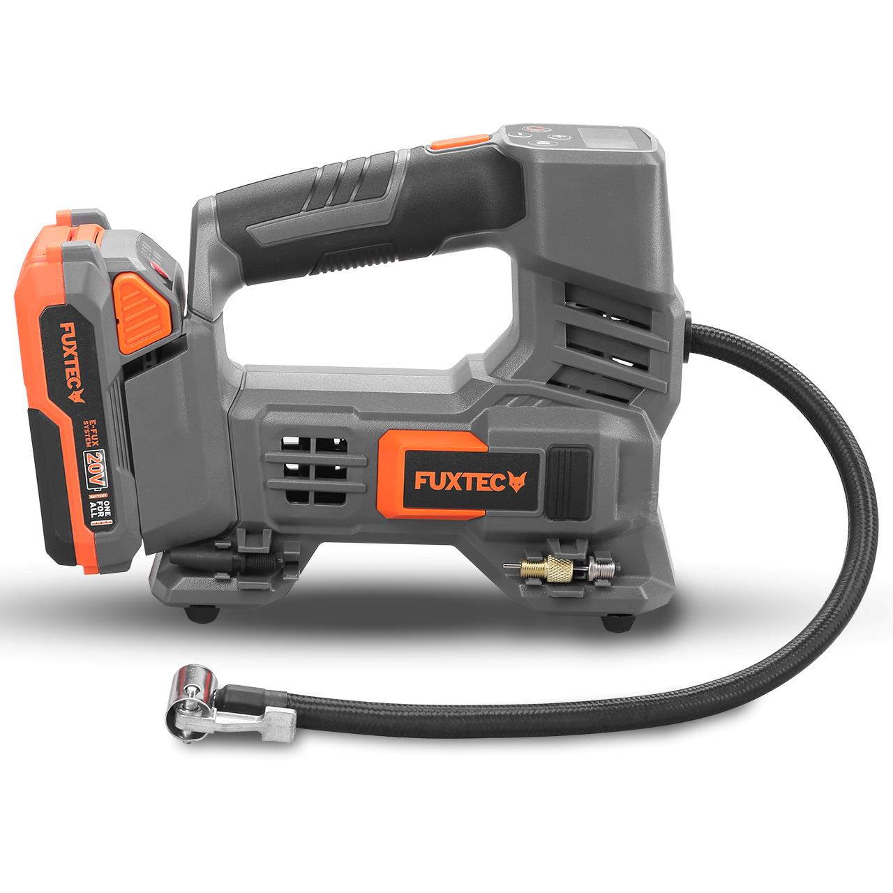 Kompresor akumulatorowy FUXTEC 20V FX-E1CI20 SET z 1 x akumulator 2Ah, 1 x ladowarka 1A