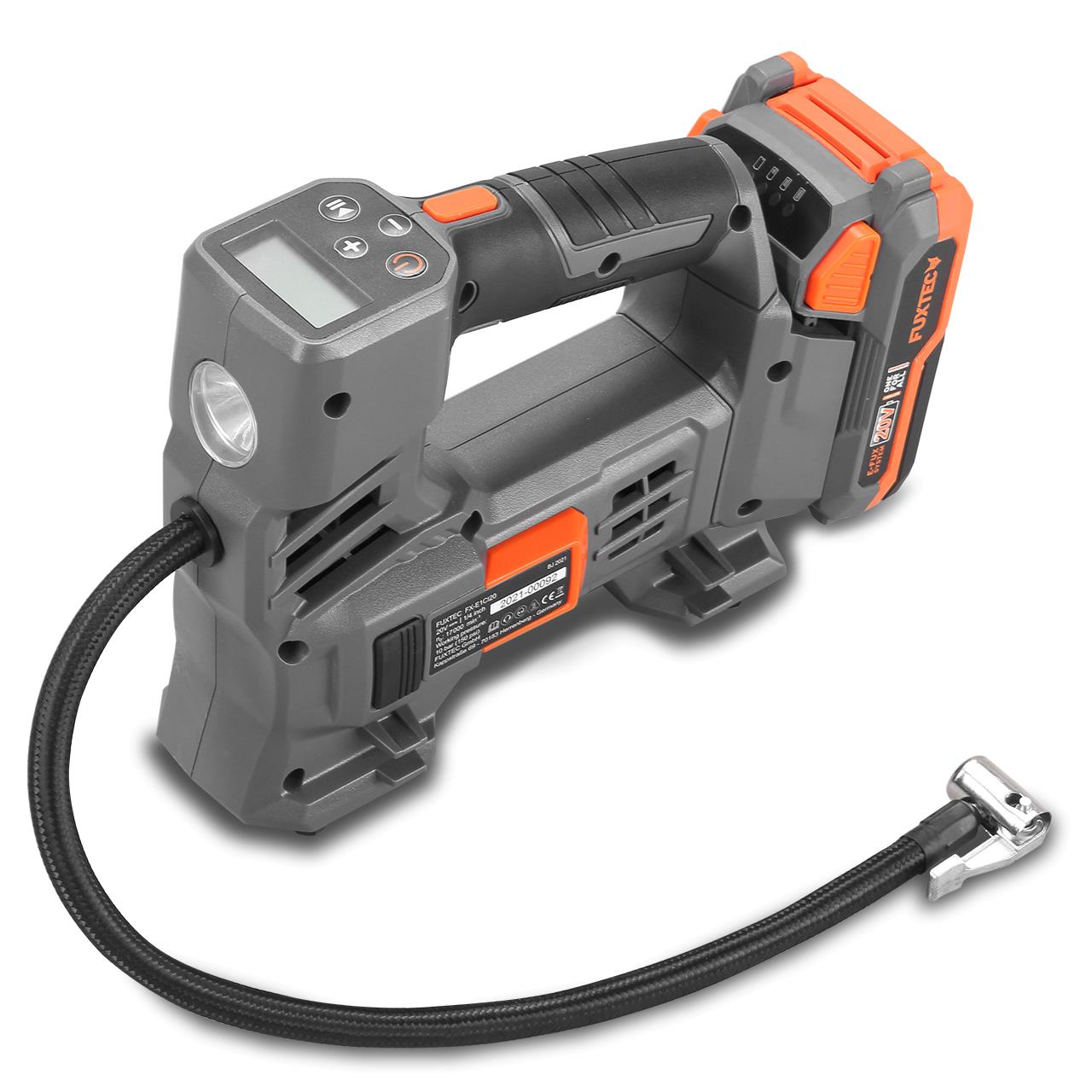 Kompresor akumulatorowy FUXTEC 20V FX-E1CI20 SET z 1 x akumulator 2Ah, 1 x ladowarka 1A