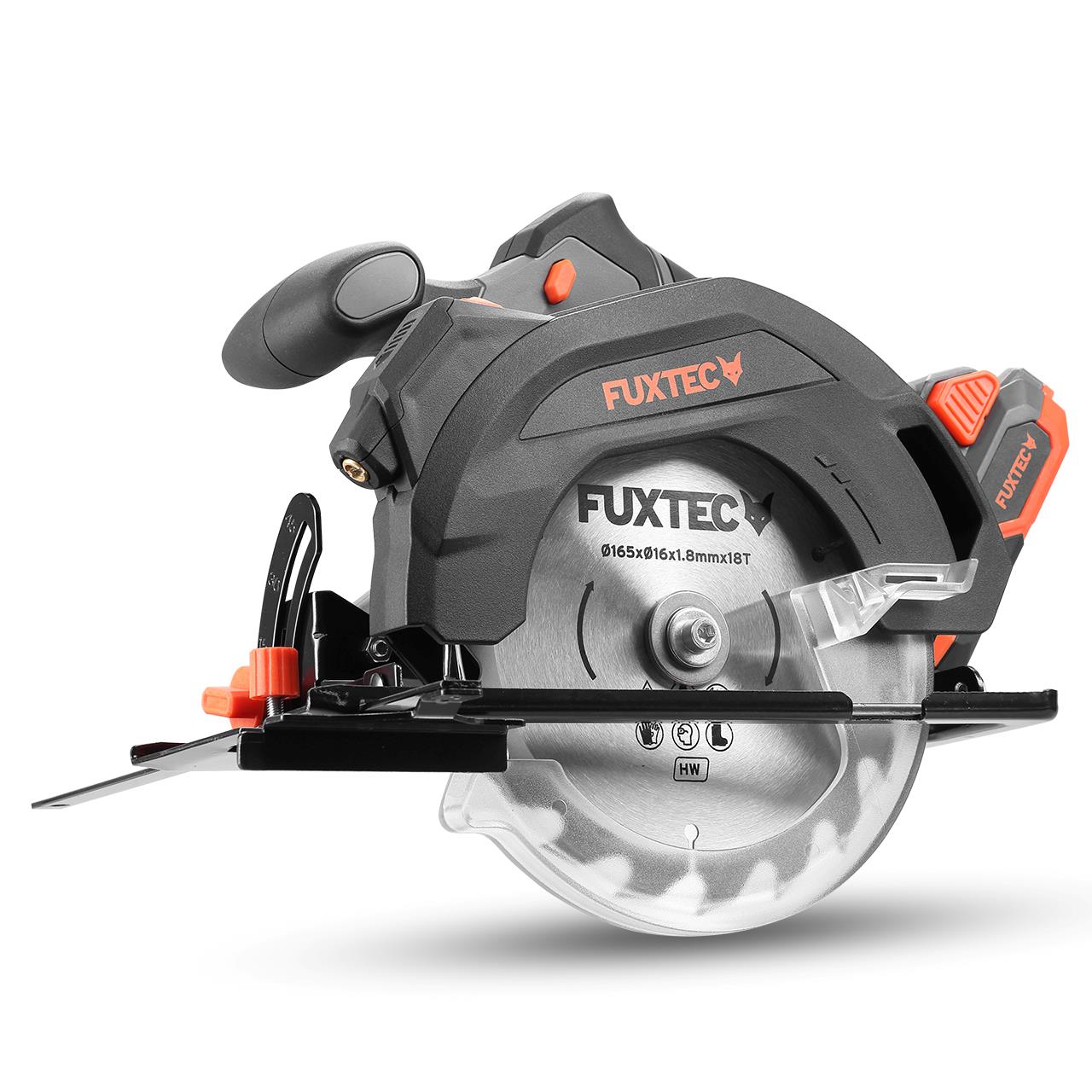Akumulatorowa pilarka tarczowa FUXTEC 20V FX-E1CS20 SET z 1 x akumulator 4Ah, 1 x ladowarka 1A