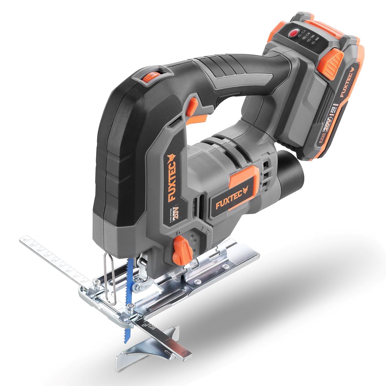 Wyrzynarka akumulatorowa FUXTEC 20V FX-E1JS20 SET z 1 akumulatorem 2Ah, 1 ladowarka 1A