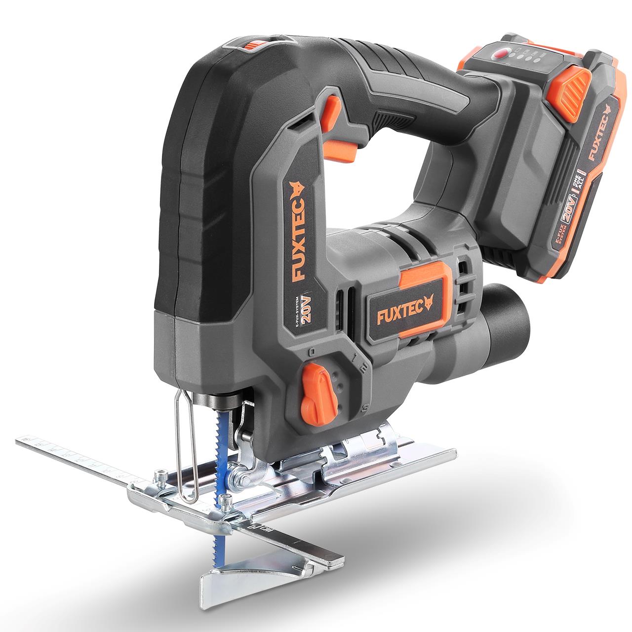 Wyrzynarka akumulatorowa FUXTEC 20V FX-E1JS20 SET z 1 akumulatorem 2Ah, 1 ladowarka 1A