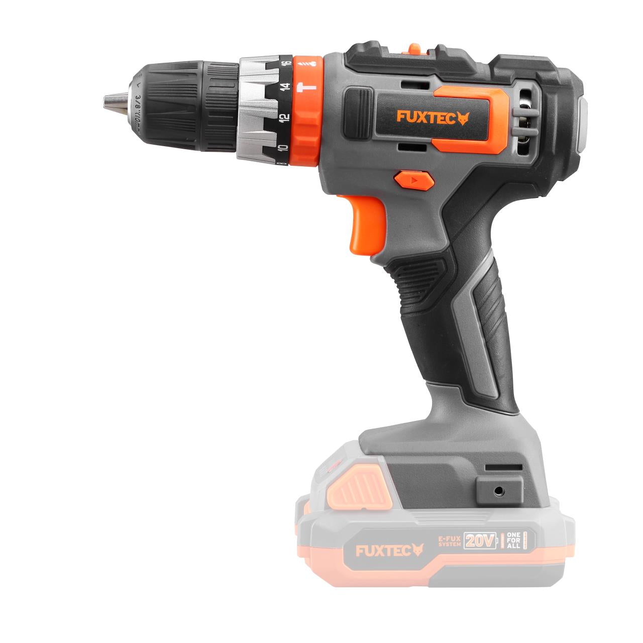 Akumulatorowa wiertarko-wkretarka udarowa FUXTEC 20V FX-E1SBS20 SET z 2 akumulatorami 2Ah, 1 ladowarka 1A