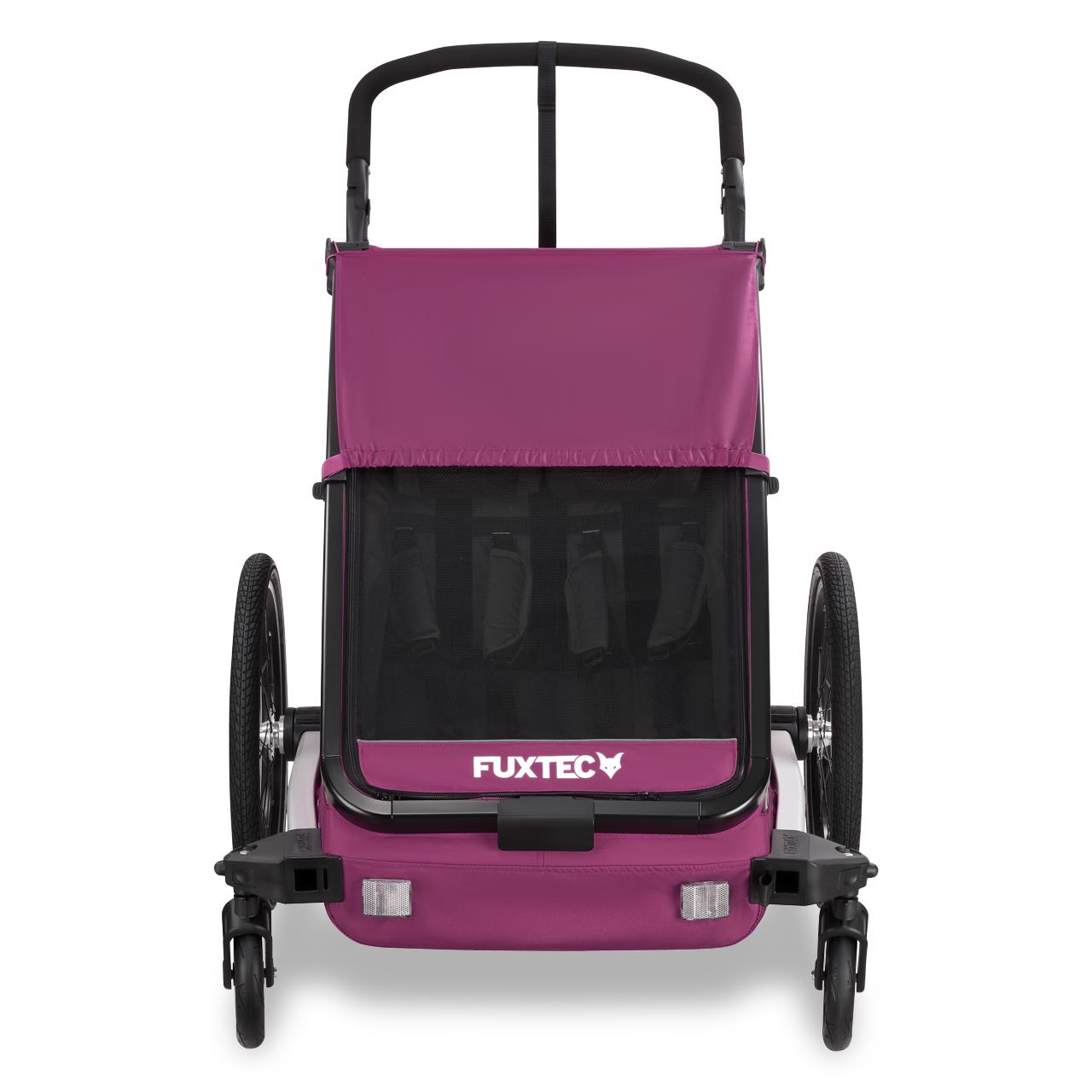 Przyczepka rowerowa/jogger FUXTEC FX-FA1-SET-PURPUR z kolem do joggera