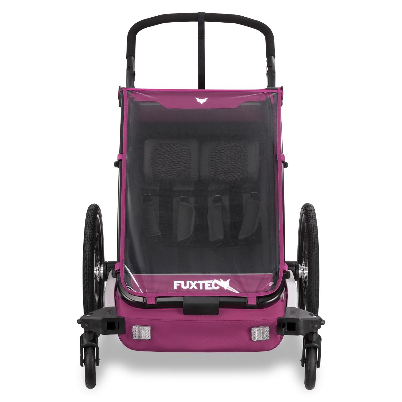 Przyczepka rowerowa/jogger FUXTEC FX-FA1-SET-PURPUR z kolem do joggera