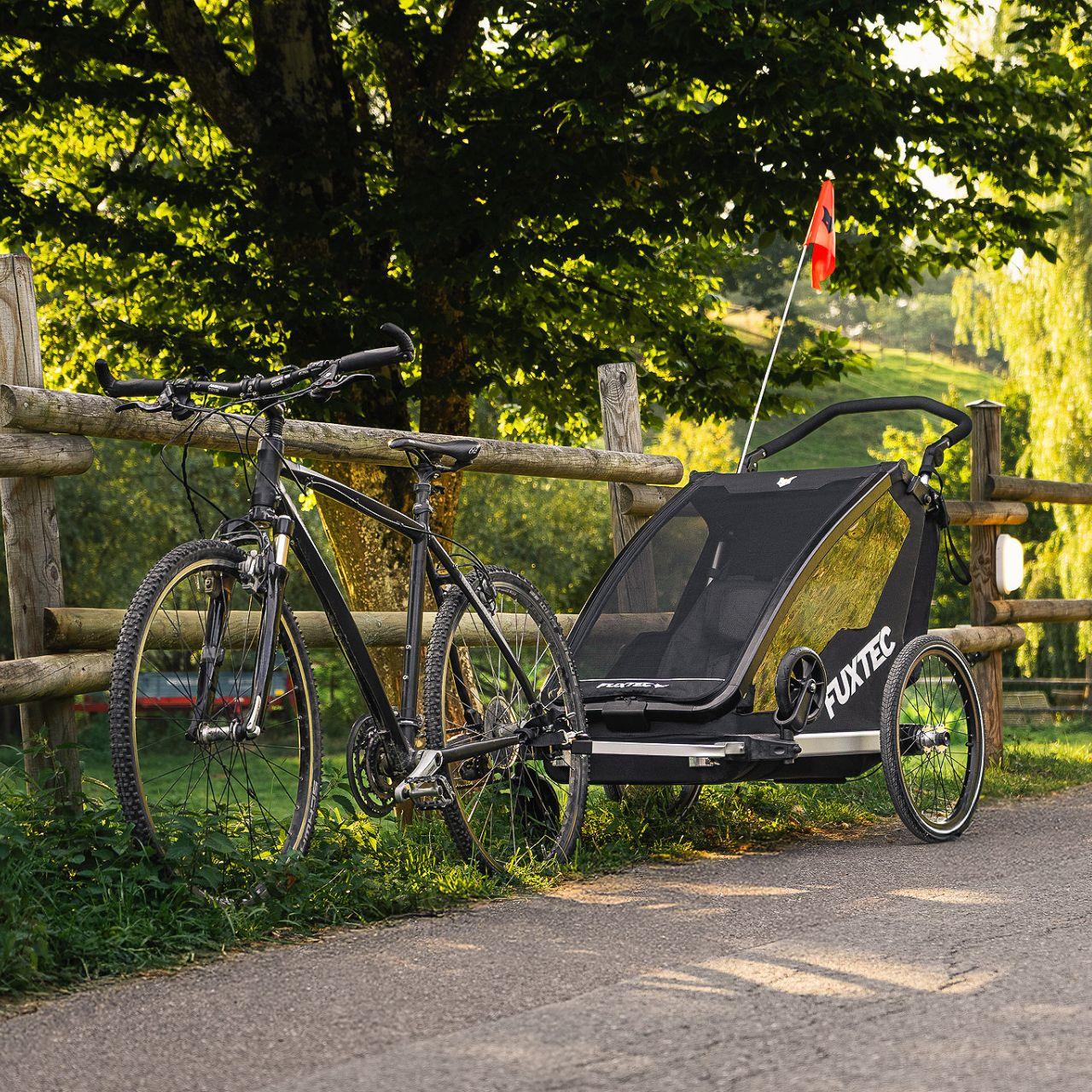 Przyczepka rowerowa/jogger FUXTEC FX-FA1-SET-PURPUR z kolem do joggera