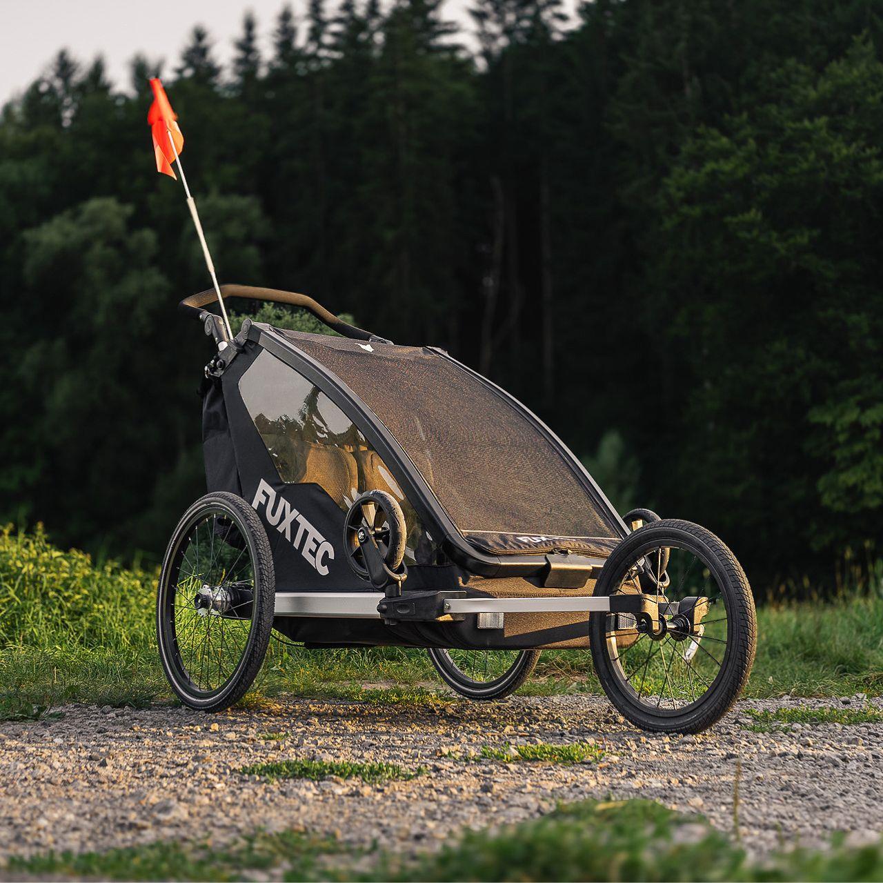 Przyczepka rowerowa/jogger FUXTEC FX-FA1-SET-PURPUR z kolem do joggera