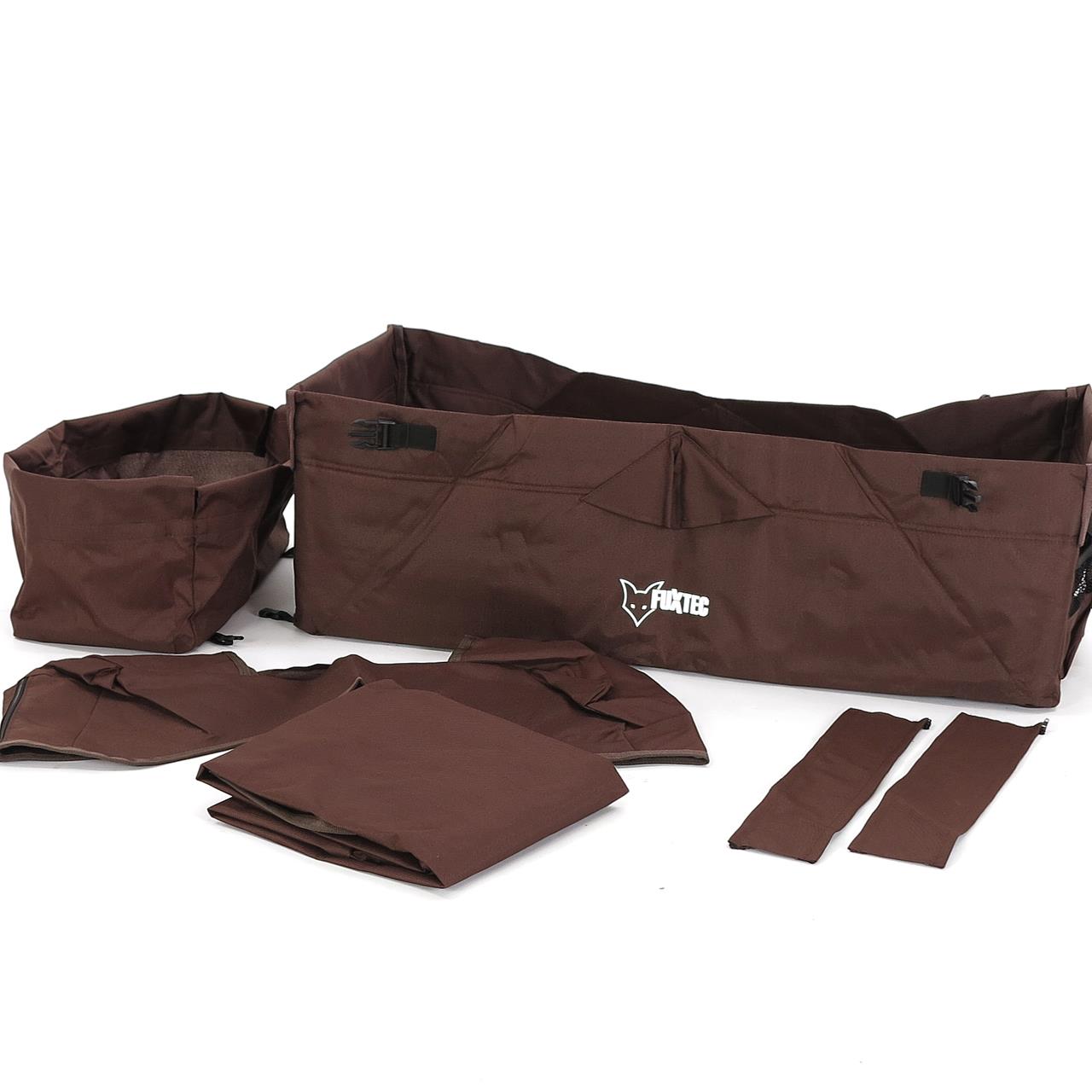 Wózek reczny z pokrywa z tkaniny w kolorze brazowym CT-500