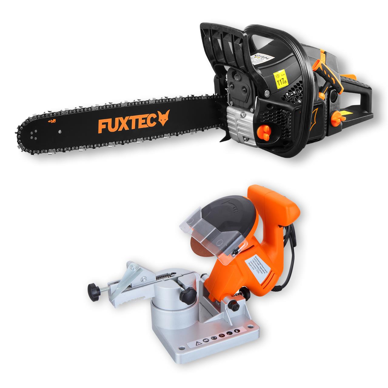 Zestaw ostrzalka do lancuchów FUXTEC + pilarka KS262