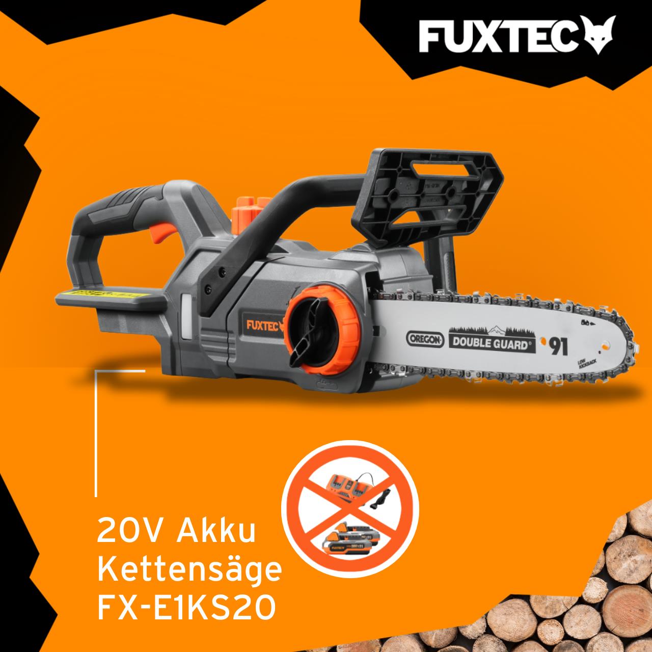 Akumulatorowa pilarka lancuchowa FUXTEC 20V FX-E1KS20 bez akumulatora, bez ladowarki