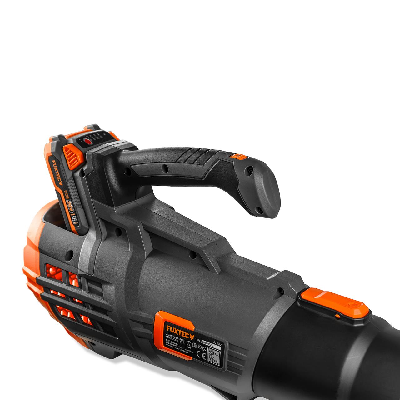 Akumulatorowa dmuchawa do lisci FUXTEC 20V FX-E1LB20 SET 1 z 1 akumulatorami 4Ah, 1 ladowarka 2,4A