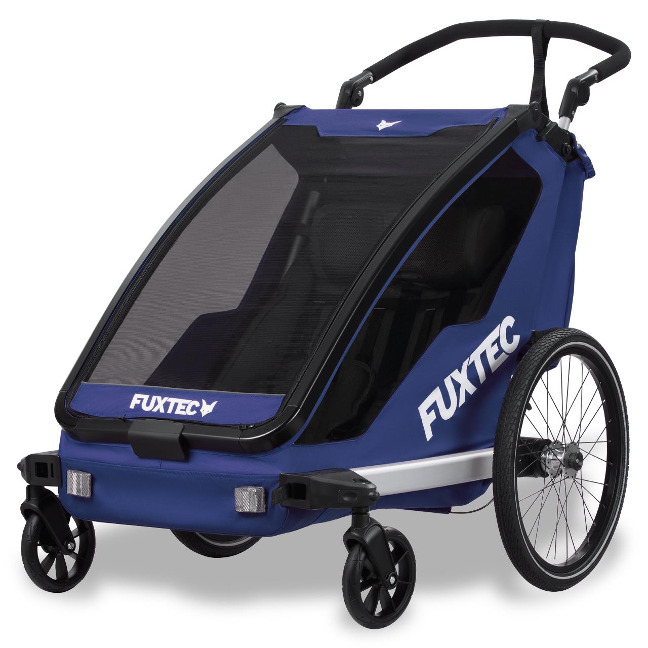 Przyczepka rowerowa/jogger FUXTEC FX-FA1-SET-BLAU z kolem do joggera