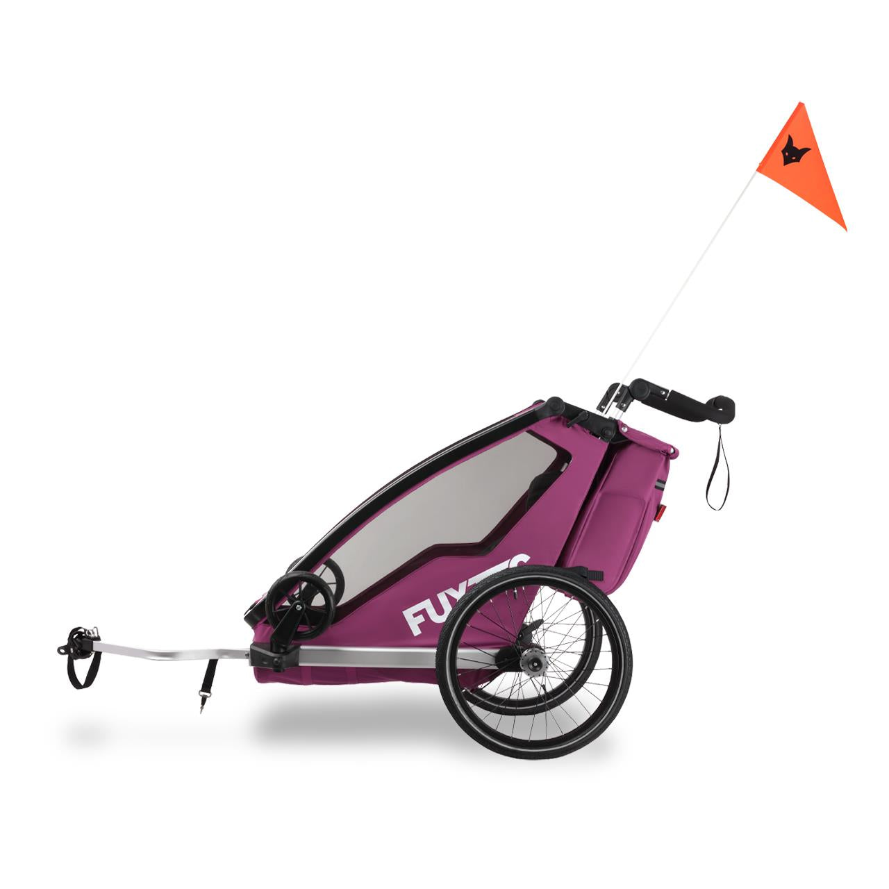 Przyczepka rowerowa/jogger FUXTEC FX-FA1-SET-PURPUR z kolem do joggera