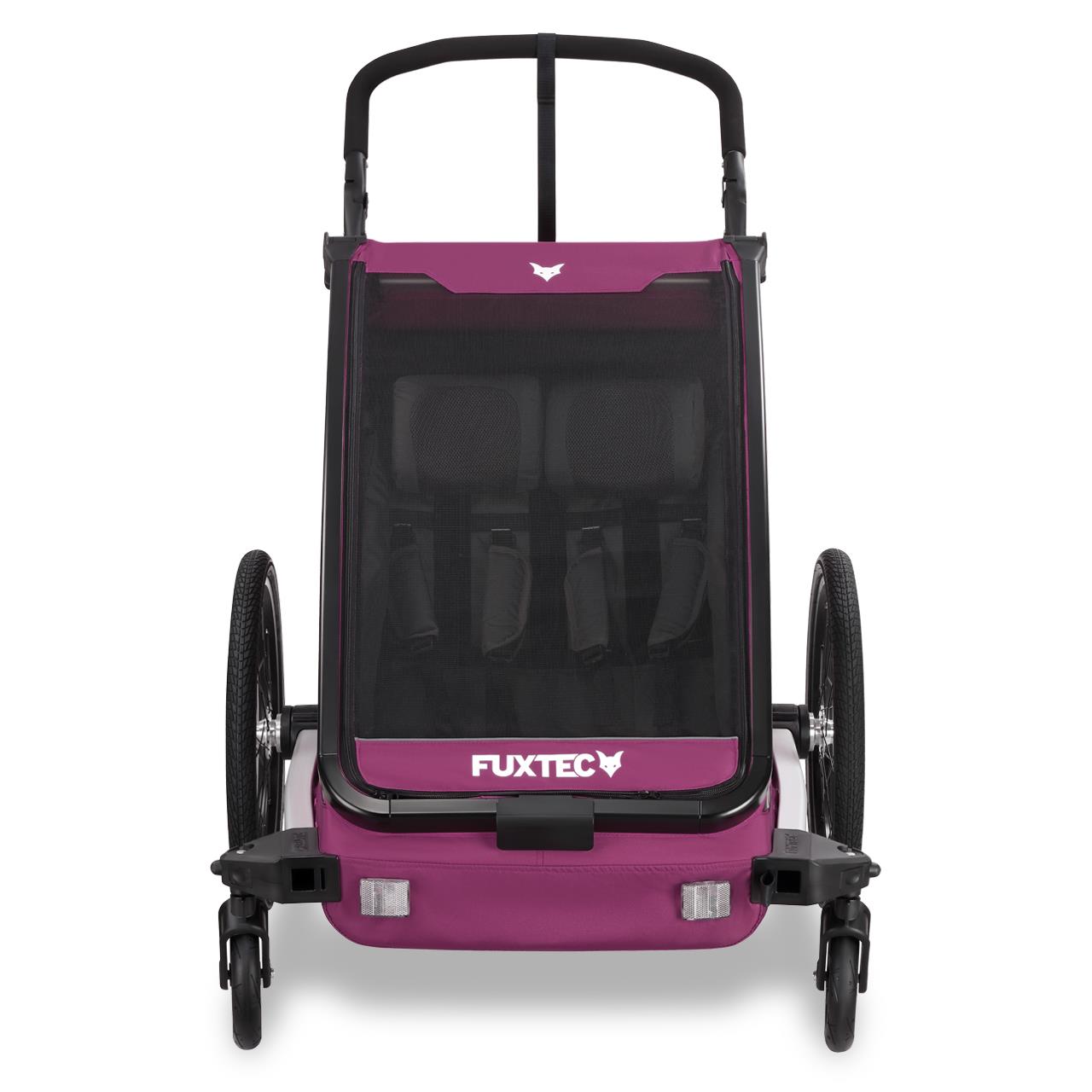Przyczepka rowerowa/jogger FUXTEC FX-FA1-SET-PURPUR z kolem do joggera