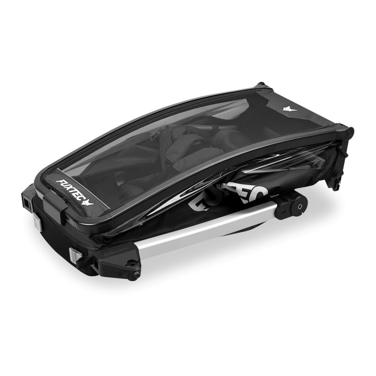 Przyczepka rowerowa FUXTEC FX-FA1S czarna z kolem jogger