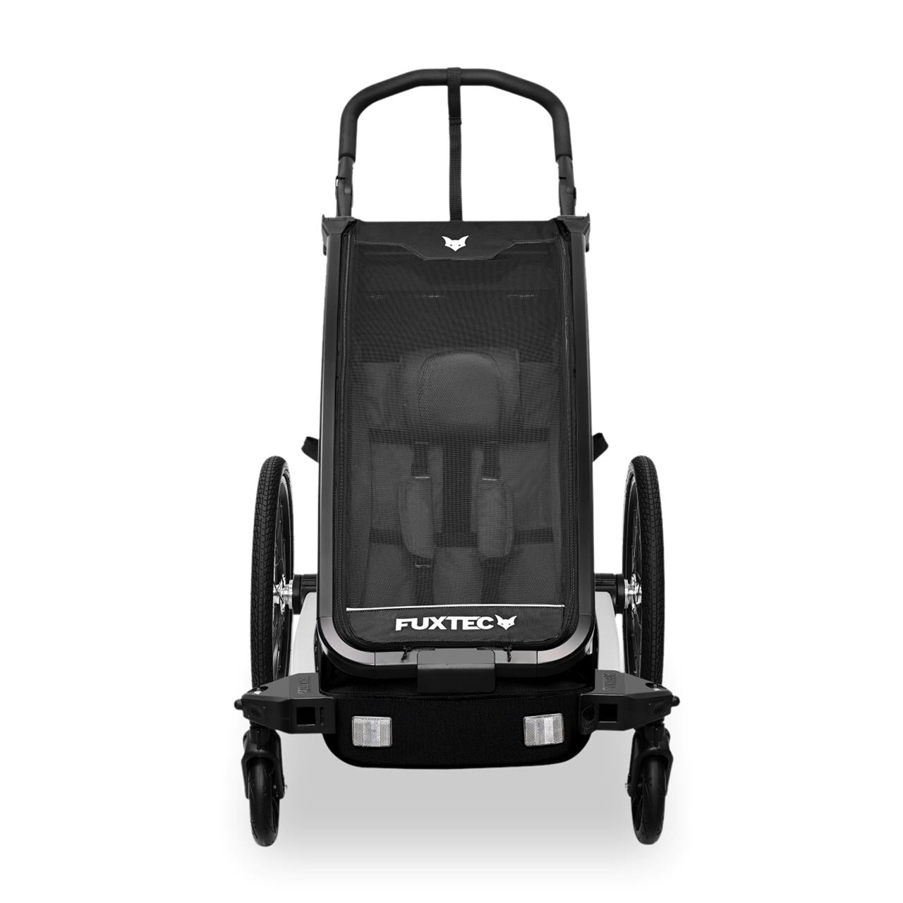 Przyczepka rowerowa FUXTEC FX-FA1S czarna z kolem jogger