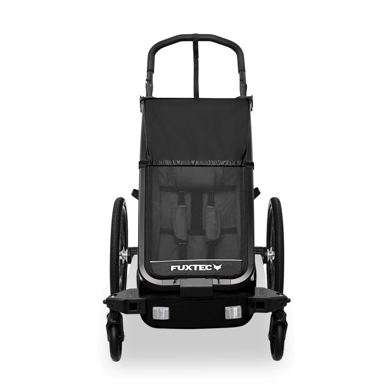 Przyczepka rowerowa FUXTEC FX-FA1S czarna z kolem jogger